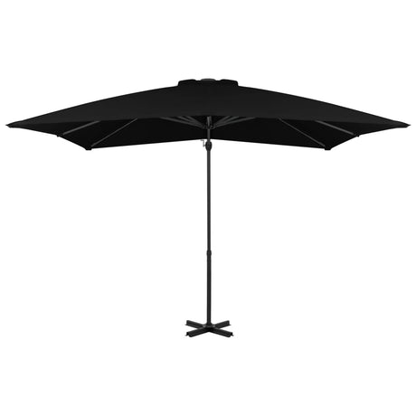 Vidaxl zweefparasol met aluminium paal 250x250 cm zwart