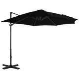 VidaXL Zweefparasol met aluminium paal 300 cm zwart