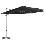 VidaXL Zweefparasol met stalen paal 300 cm zwart