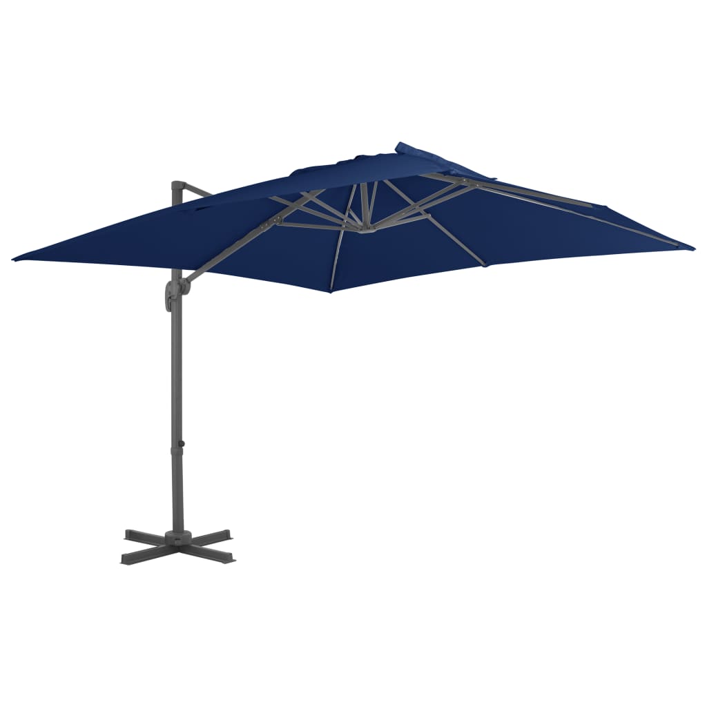 VidaXL Zweefparasol met aluminium paal 3x3 m azuurblauw