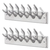 Vidaxl kapstokken 2 st aluminium zilverkleurig