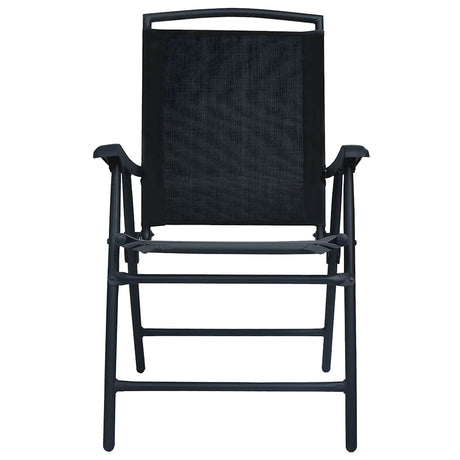 Vidaxl tuinstoelen inklapbaar 2 st textileen zwart