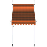 Vidaxl luifel handmatig uittrekbaar 150 cm oranje en bruin