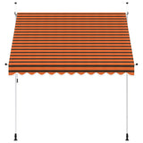 Vidaxl luifel handmatig uittrekbaar 250 cm oranje en bruin