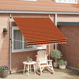 Vidaxl luifel handmatig uittrekbaar 250 cm oranje en bruin