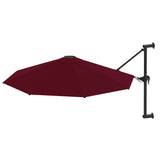 VidaXL Wandparasol met metalen paal 300 cm bordeauxrood