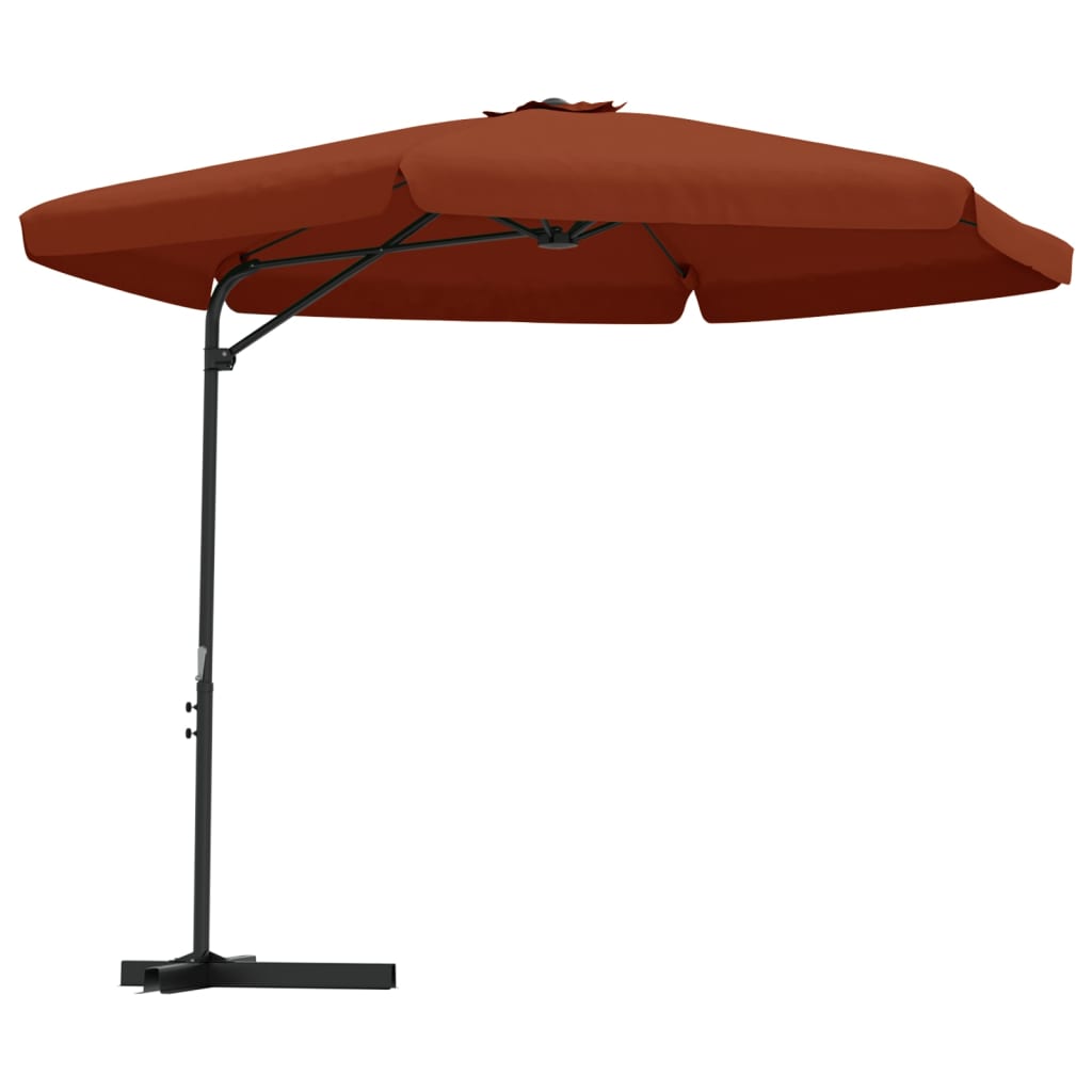 VidaXL Parasol met stalen paal 300 cm terracottakleurig