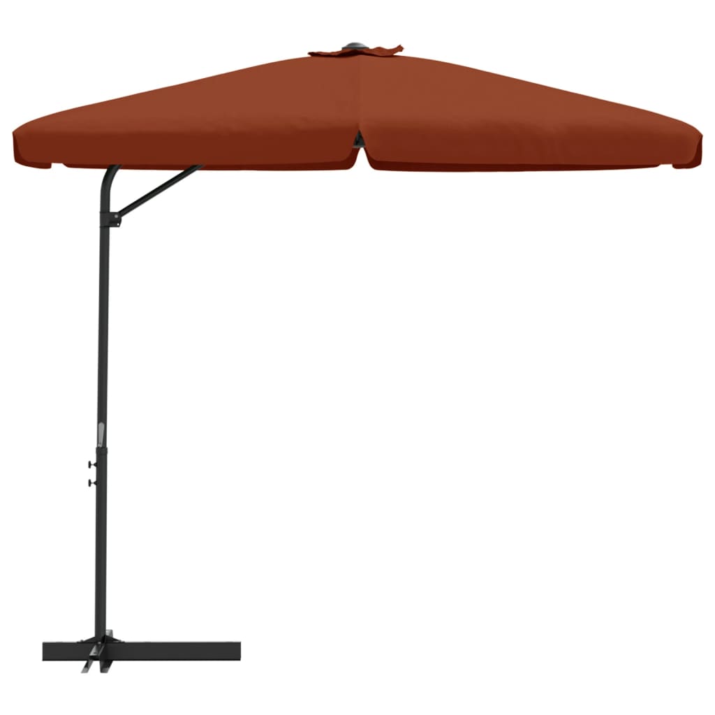 VidaXL Parasol met stalen paal 300 cm terracottakleurig