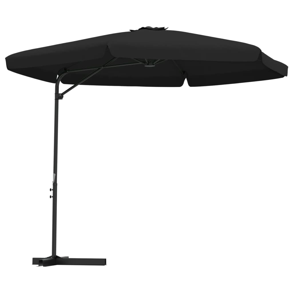 Vidaxl parasol met stalen paal 300 cm zwart