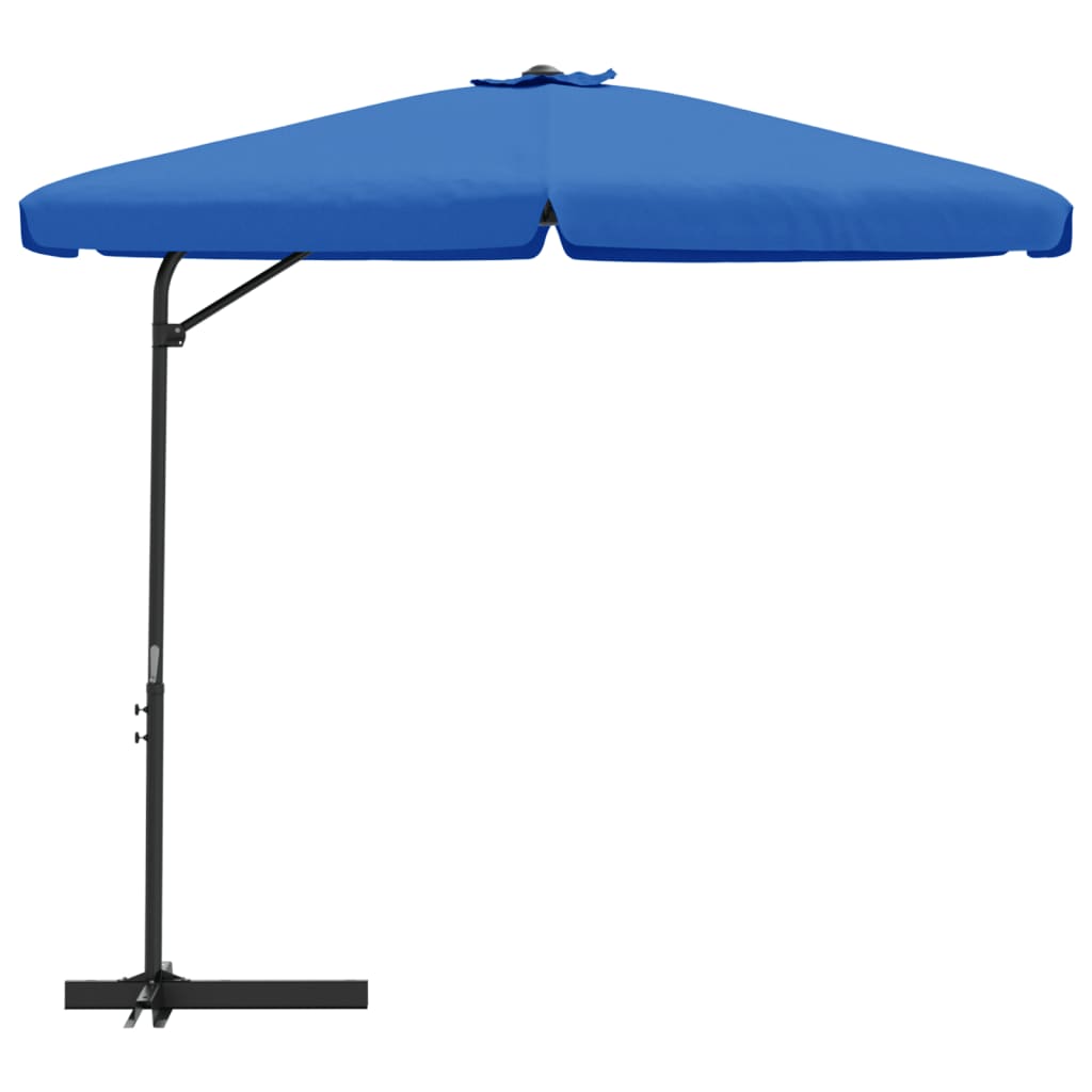 Vidaxl parasol met stalen paal 300 cm azuurblauw