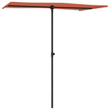 Vidaxl parasol met aluminium paal 180x110 cm terracottakleurig