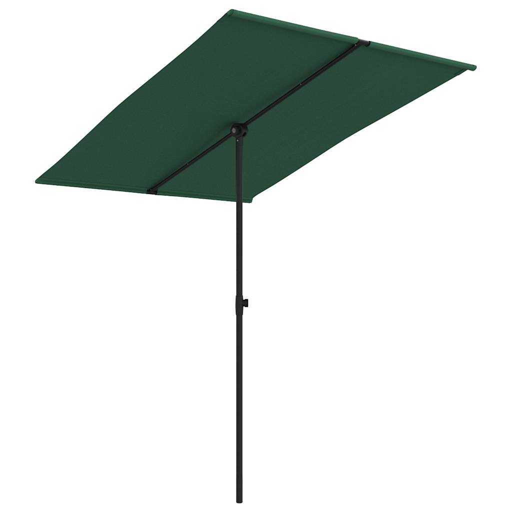 Vidaxl parasol met aluminium paal 2x1,5 m groen