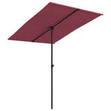 Vidaxl parasol met aluminium paal 2x1,5 m bordeauxrood