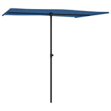 Vidaxl parasol met aluminium paal 2x1,5 m azuurblauw