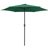 Vidaxl parasol met aluminium paal 270x246 cm groen