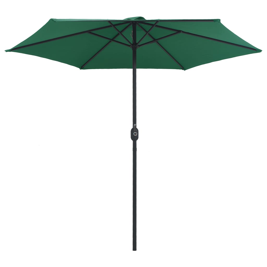 Vidaxl parasol met aluminium paal 270x246 cm groen