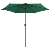 Vidaxl parasol met aluminium paal 270x246 cm groen