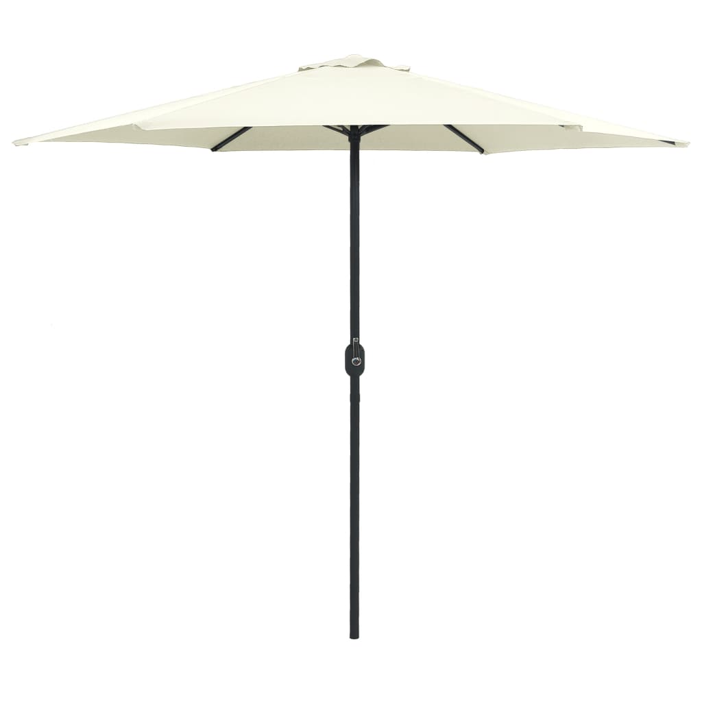 Vidaxl parasol met aluminium paal 270x246 cm zandwit