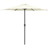 Vidaxl parasol met aluminium paal 270x246 cm zandwit