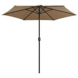 Vidaxl parasol met aluminium paal 270x246 cm taupe