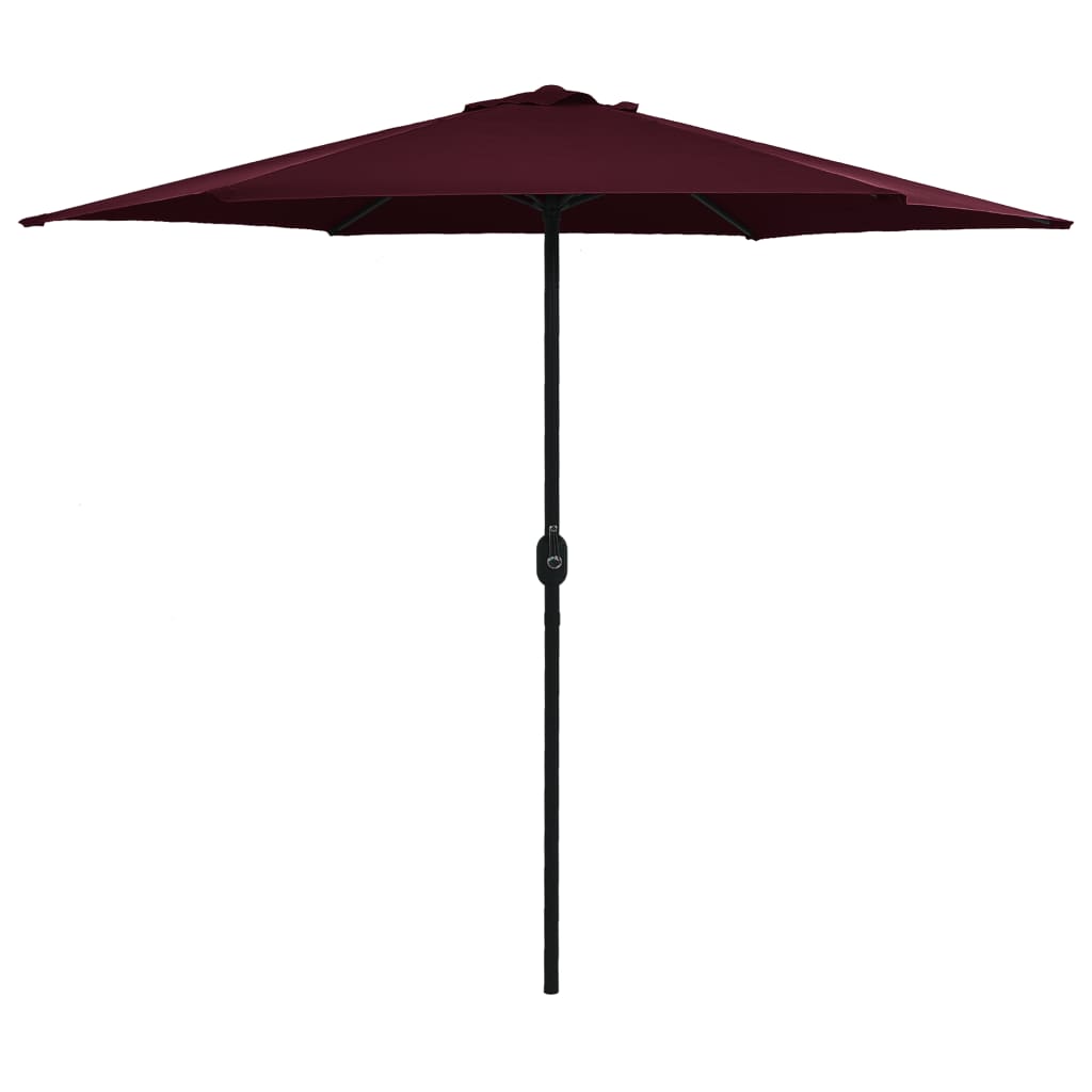 Vidaxl parasol met aluminium paal 270x246 cm bordeauxrood