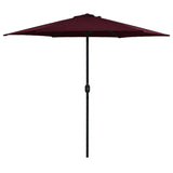 Vidaxl parasol met aluminium paal 270x246 cm bordeauxrood