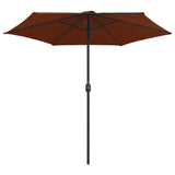 Vidaxl parasol met aluminium paal 270x246 cm terracottakleurig