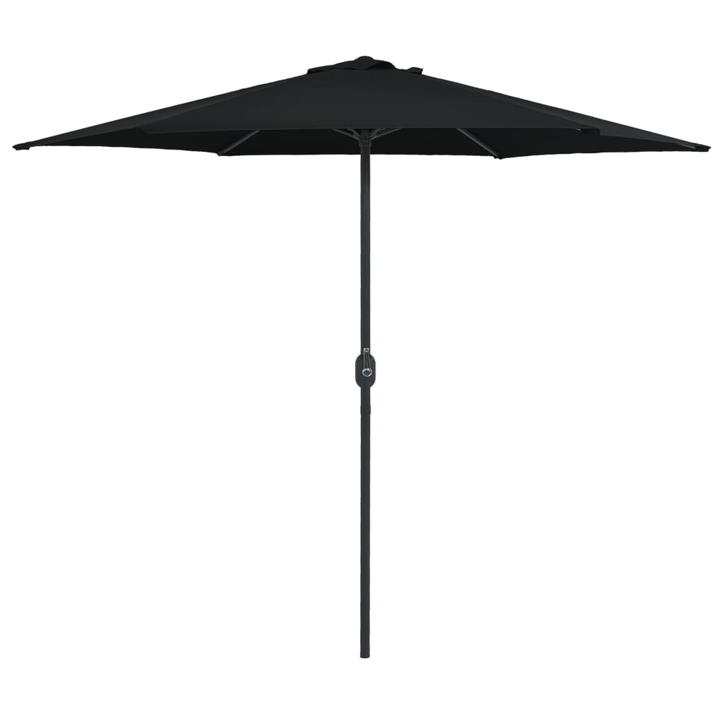 Vidaxl parasol met aluminium paal 270x246 cm zwart