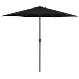 Vidaxl parasol met aluminium paal 270x246 cm zwart