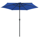 Vidaxl parasol met aluminium paal 270x246 cm azuurblauw