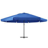 Vidaxl parasol met aluminium paal 500 cm azuurblauw