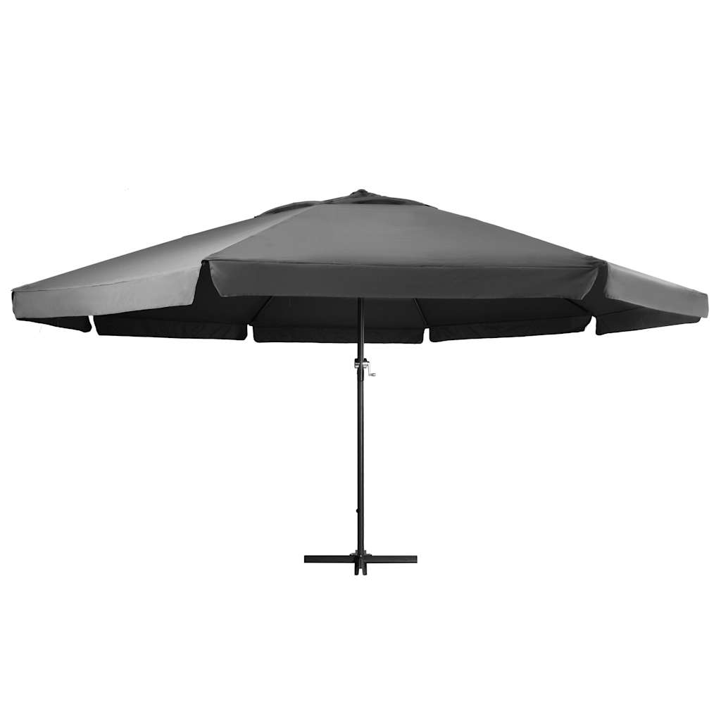 Vidaxl parasol met aluminium paal 600 cm antracietkleurig