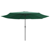 Vidaxl parasol met metalen paal 390 cm groen