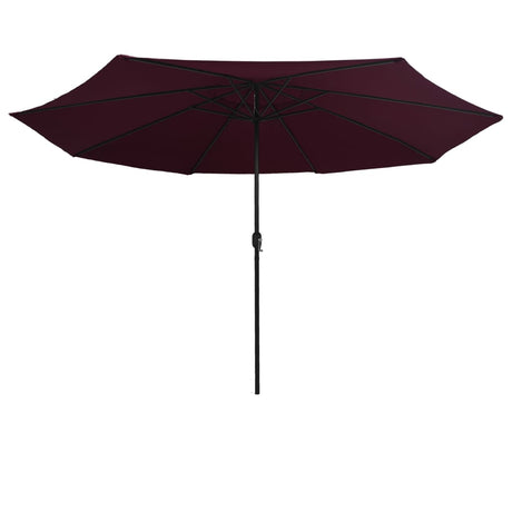 Vidaxl parasol met metalen paal 390 cm bordeauxrood