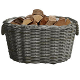 Vidaxl houtmand met handvatten 59x42x28 cm wilgenhout grijs