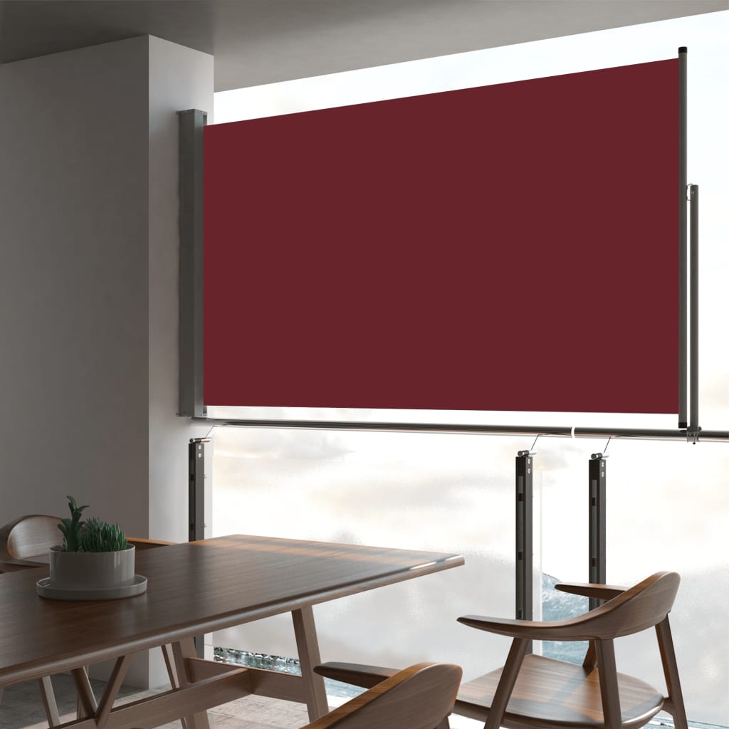 Vidaxl tuinscherm uittrekbaar 140x300 cm rood