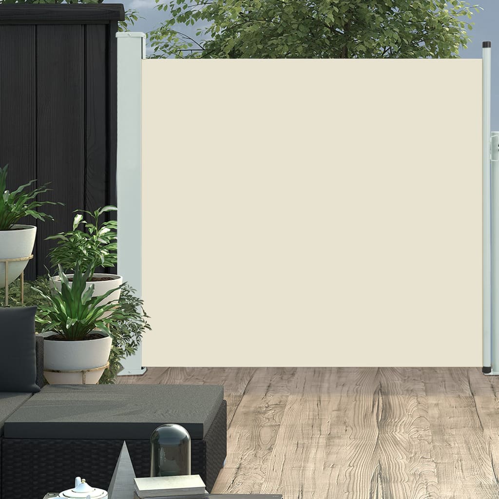 Vidaxl tuinscherm uittrekbaar 170x300 cm crème