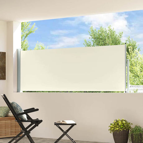 Vidaxl tuinscherm uittrekbaar 100x300 cm crème
