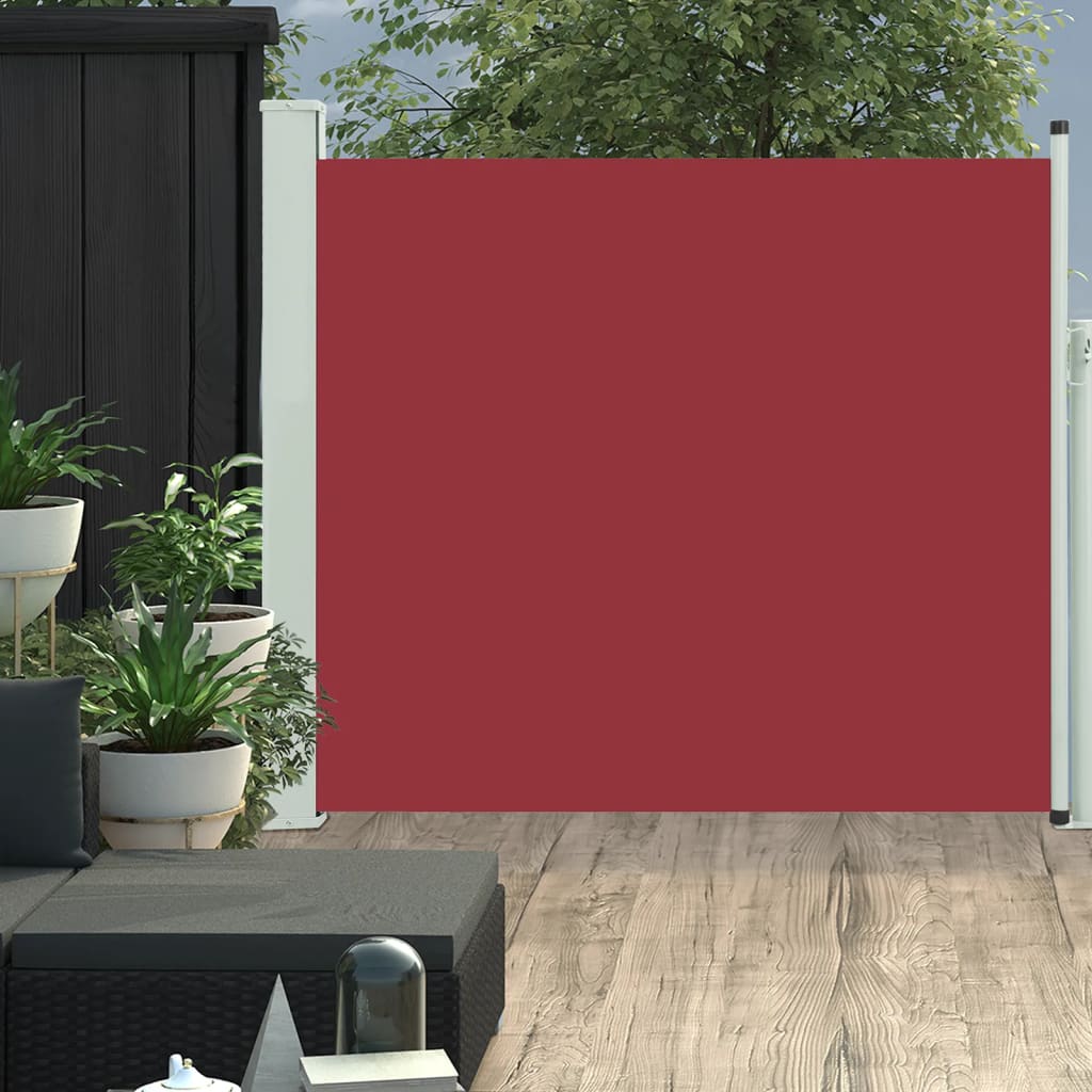 Vidaxl tuinscherm uittrekbaar 100x300 cm rood