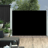 Vidaxl tuinscherm uittrekbaar 120x500 cm zwart