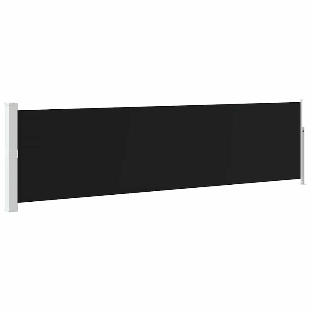 Vidaxl tuinscherm uittrekbaar 140x500 cm zwart
