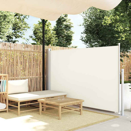Vidaxl tuinscherm uittrekbaar 140x500 cm crème