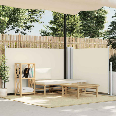 Vidaxl windscherm uittrekbaar 100x600 cm crème