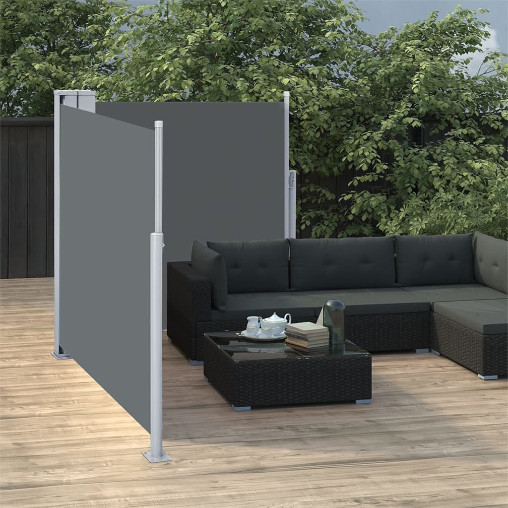 Vidaxl windscherm uittrekbaar 120x600 cm antraciet