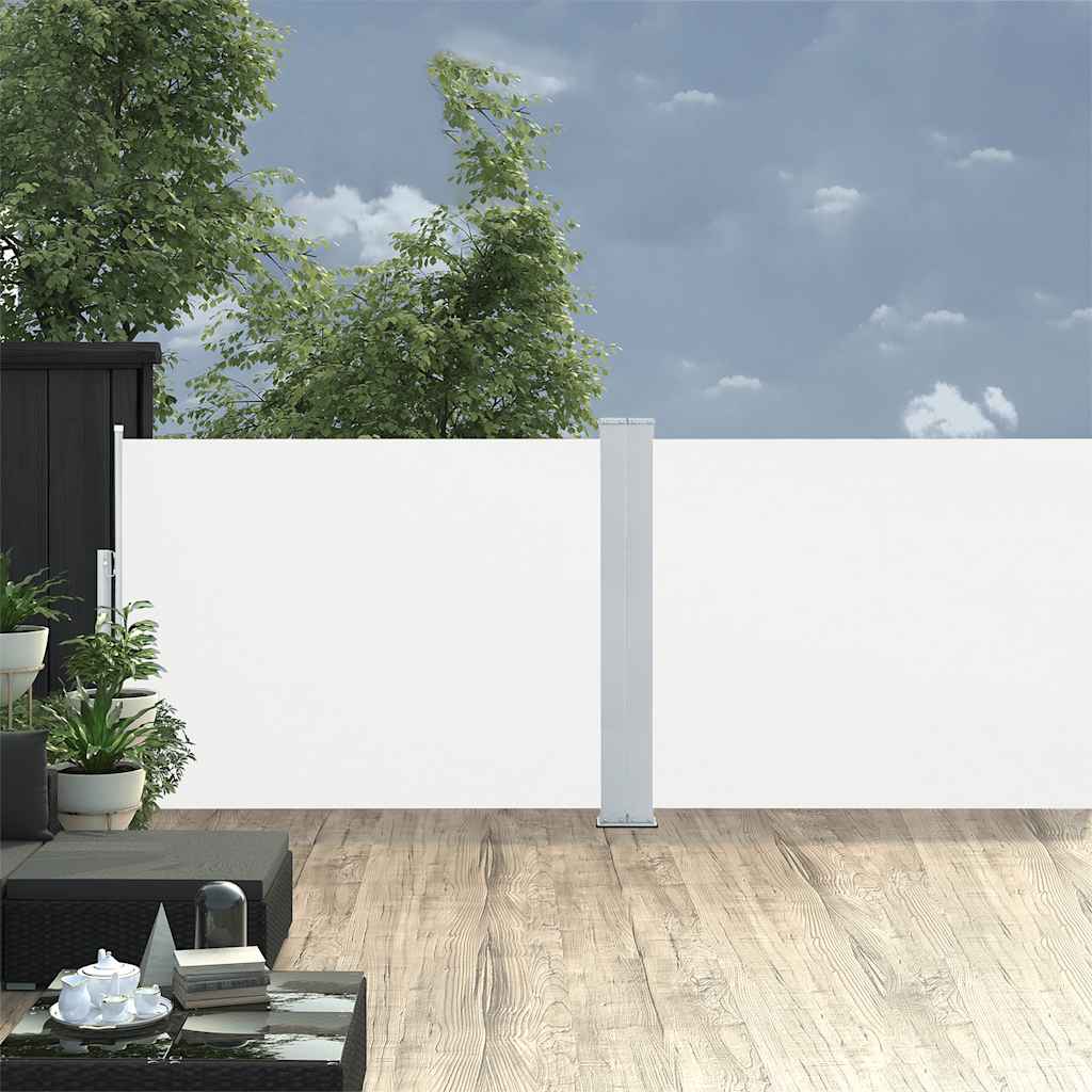 Vidaxl windscherm uittrekbaar 100x1000 cm crème