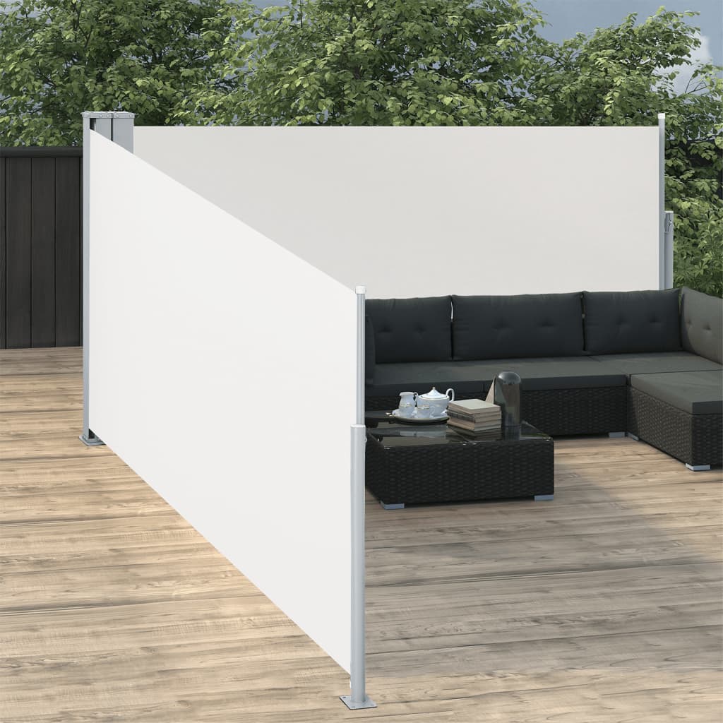 VidaXL Windscherm uittrekbaar 100x1000 cm crème