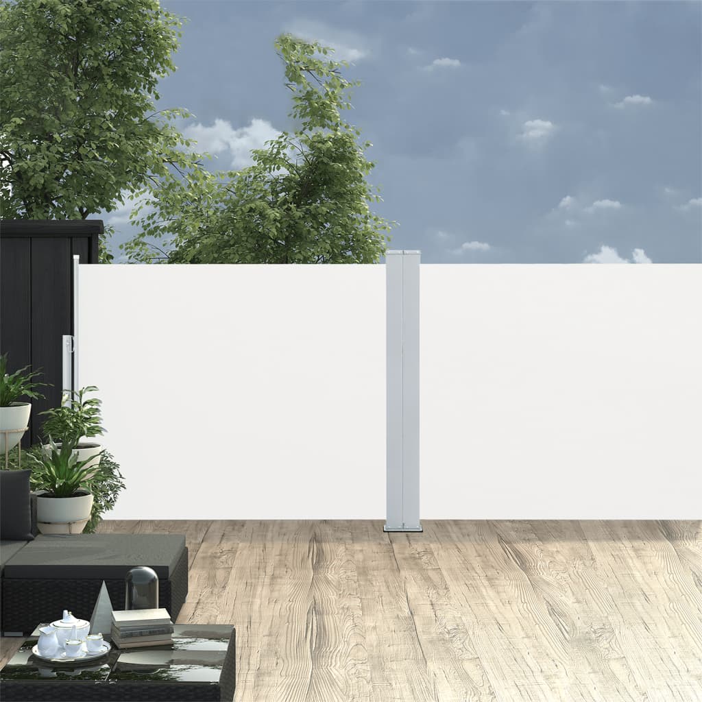 VidaXL Windscherm uittrekbaar 140x1000 cm crème