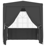 Vidaxl partytent met zijwanden professioneel 90 g m² 2x2 m antraciet