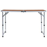 Vidaxl campingtafel inklapbaar 120x60 cm aluminium