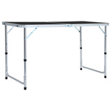 Vidaxl campingtafel inklapbaar 120x60 cm aluminium grijs